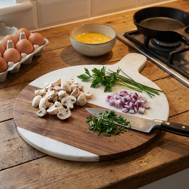 MarbleWood Round Chopping Board