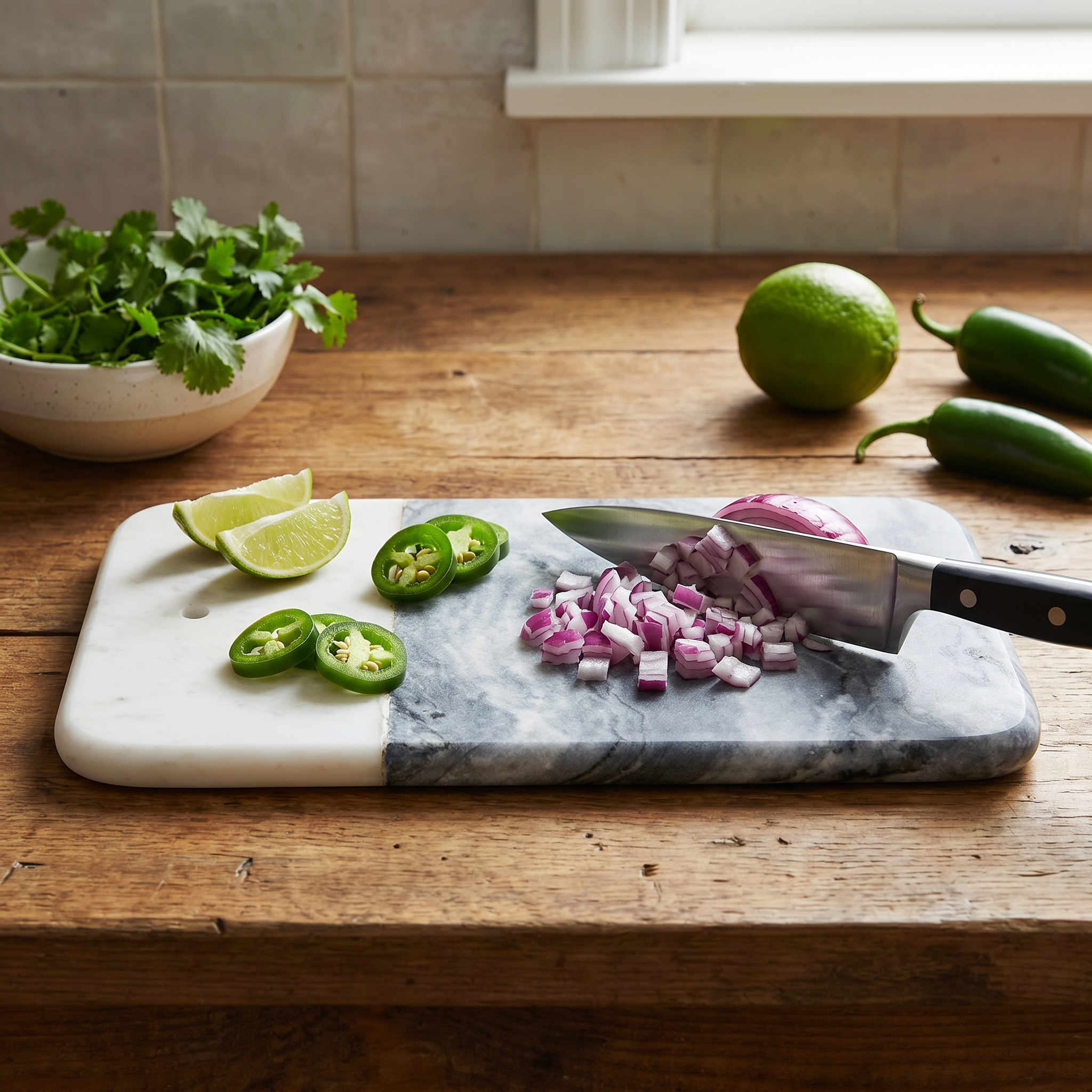 Dual Marble Chopping Board