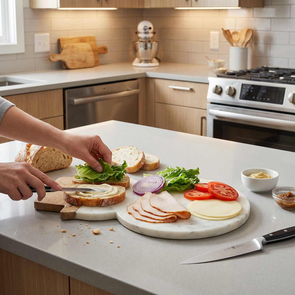 Snowflake Marble Chopping Board