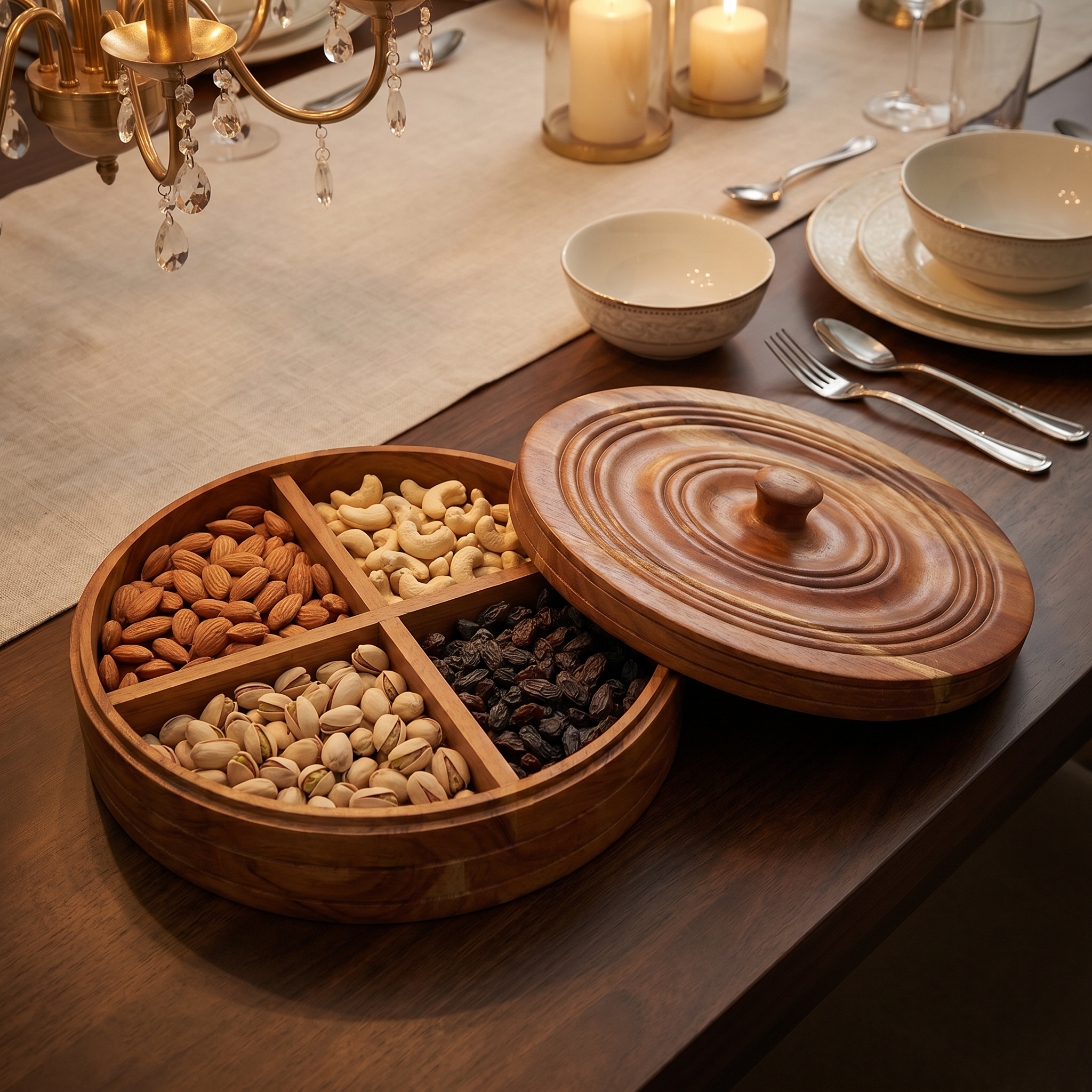 Wooden Dry Fruit Storage Box