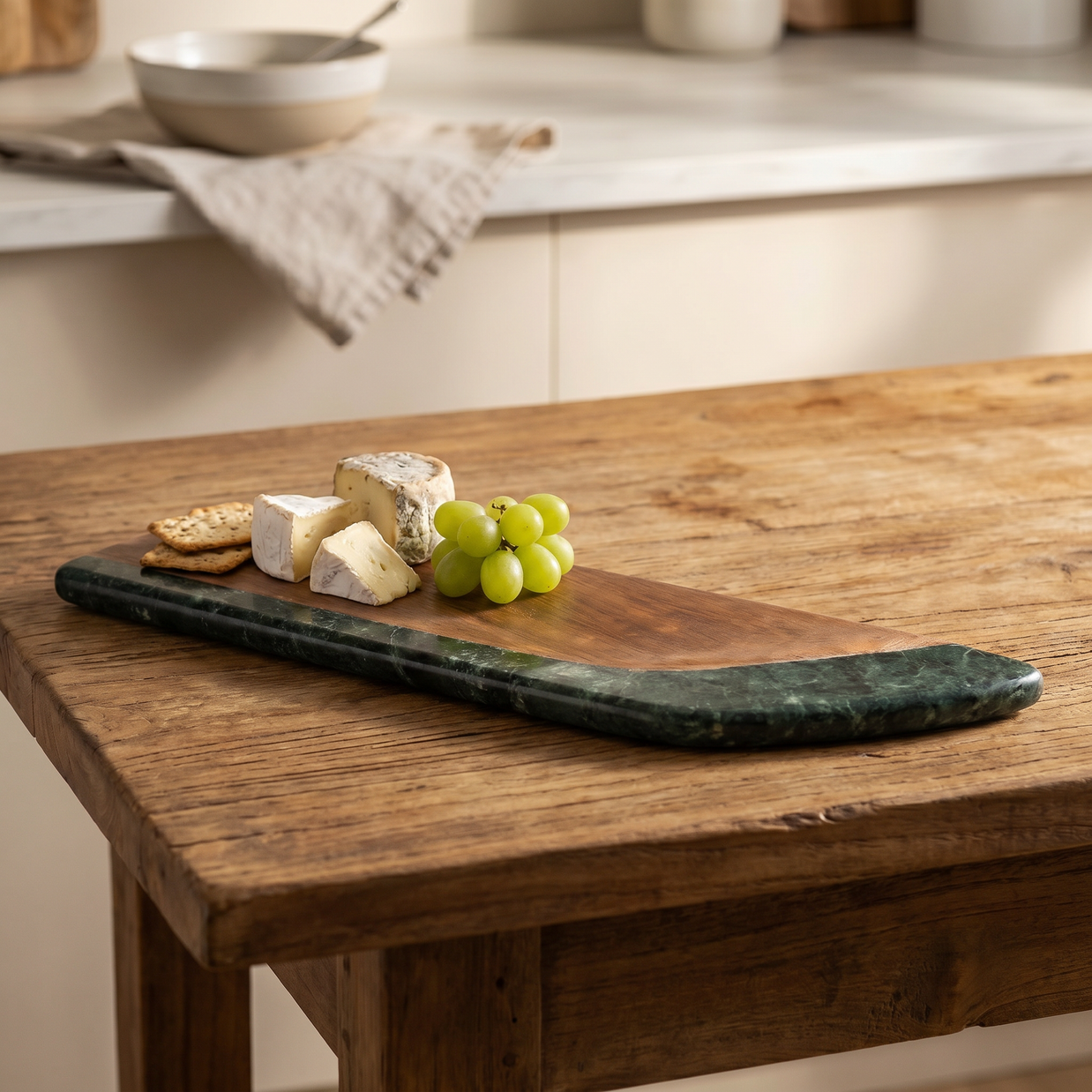 Marble & Wood Serving Platter