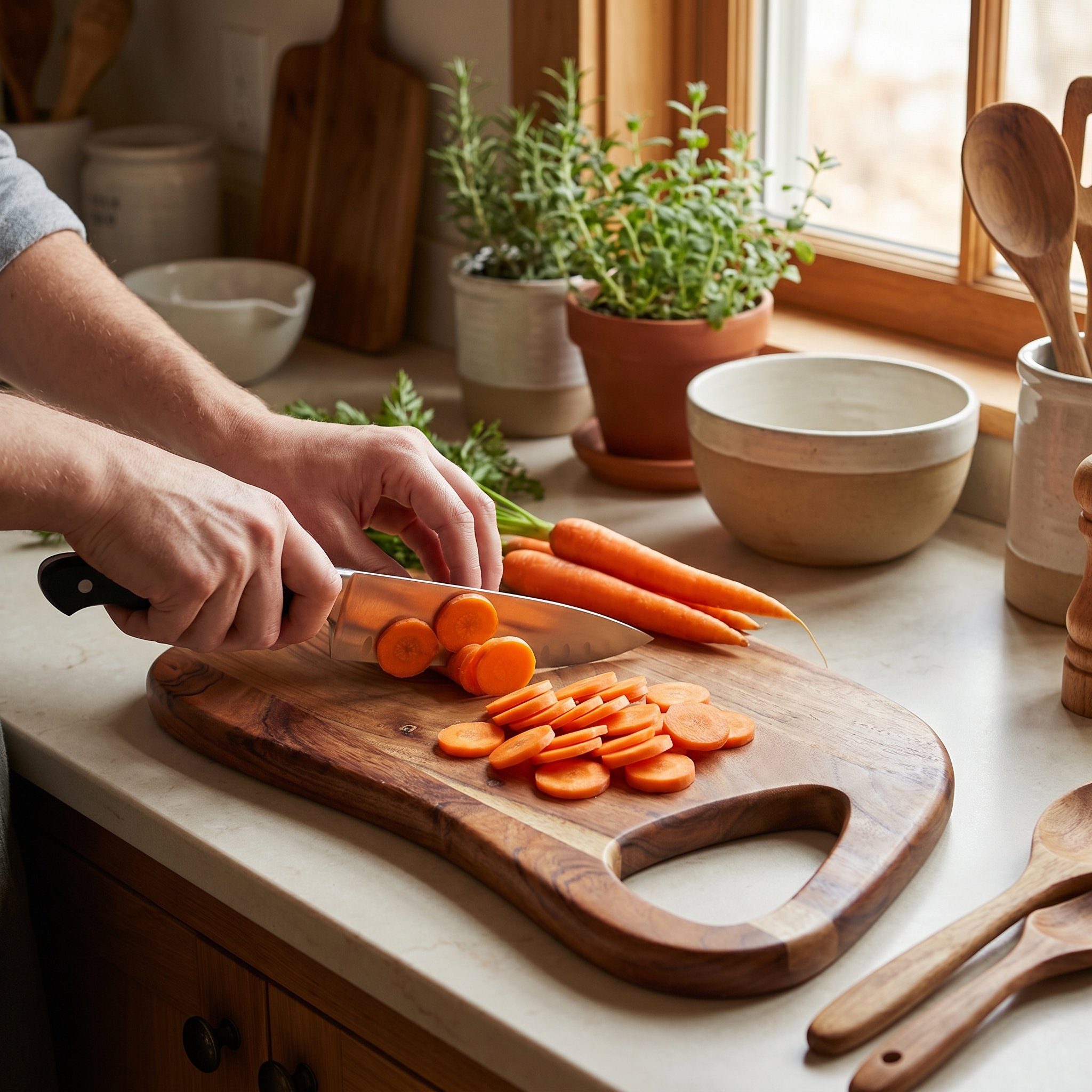 Curved Handle Chopping Board