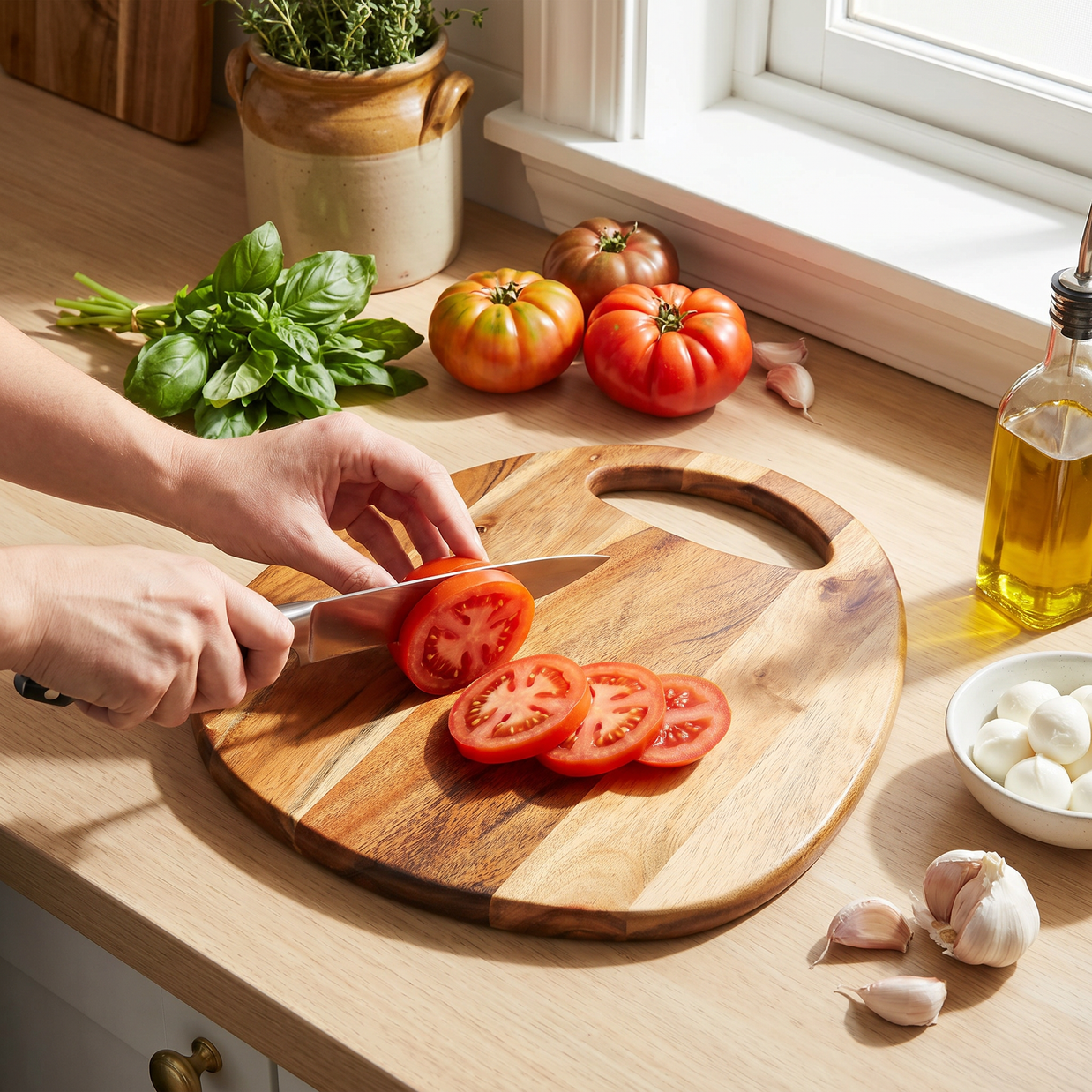 Multi Tone Wooden Cutting Board