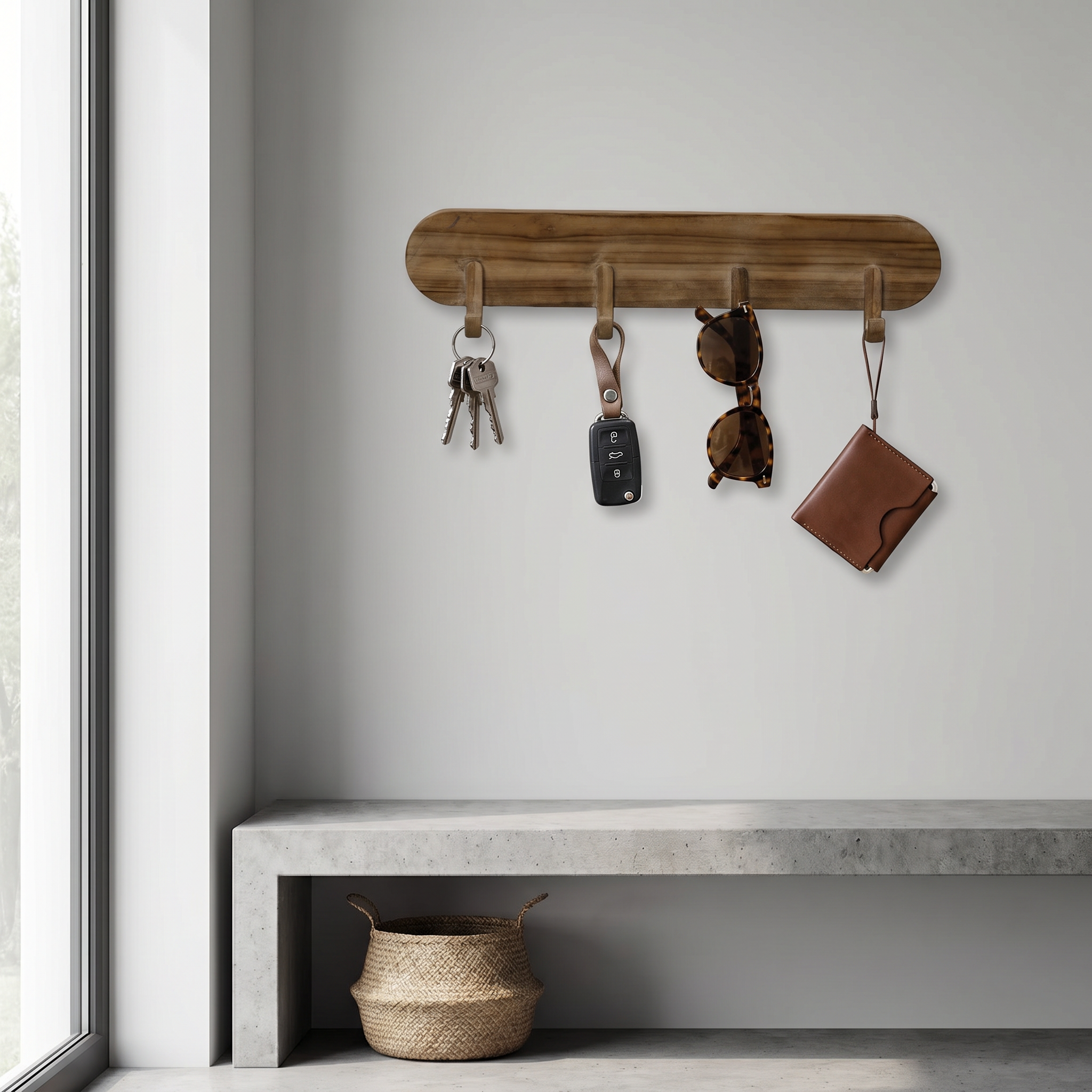 Wooden Wall Hook Rack