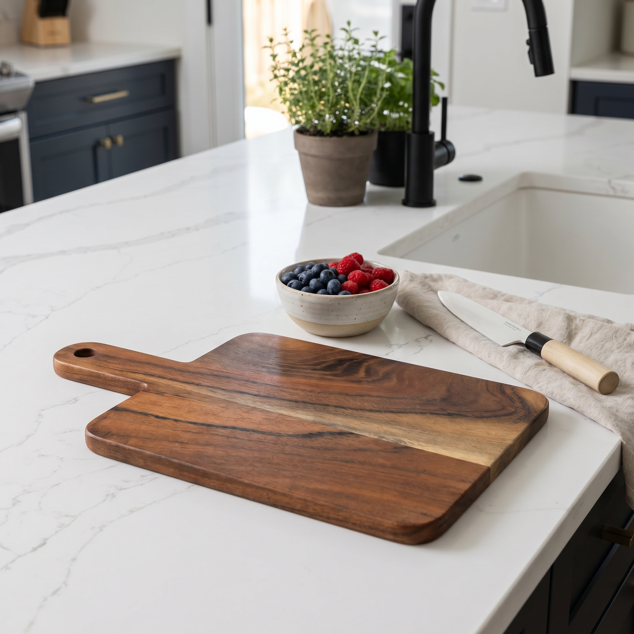 Square Wooden Serving Board