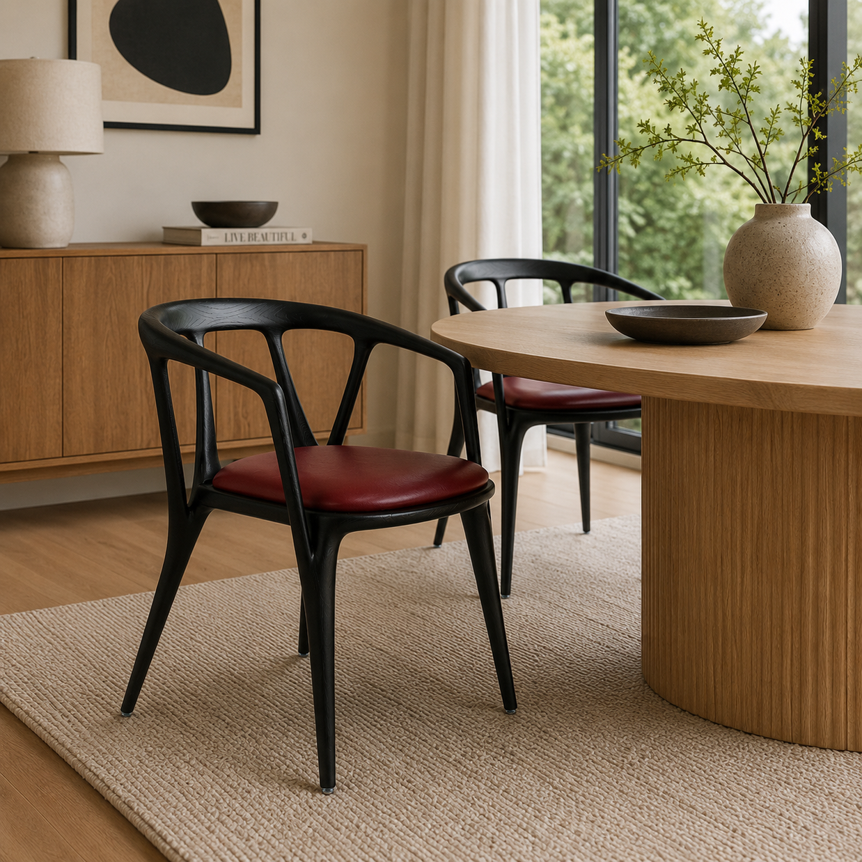 AERIS Sculptural Dining Arm Chair