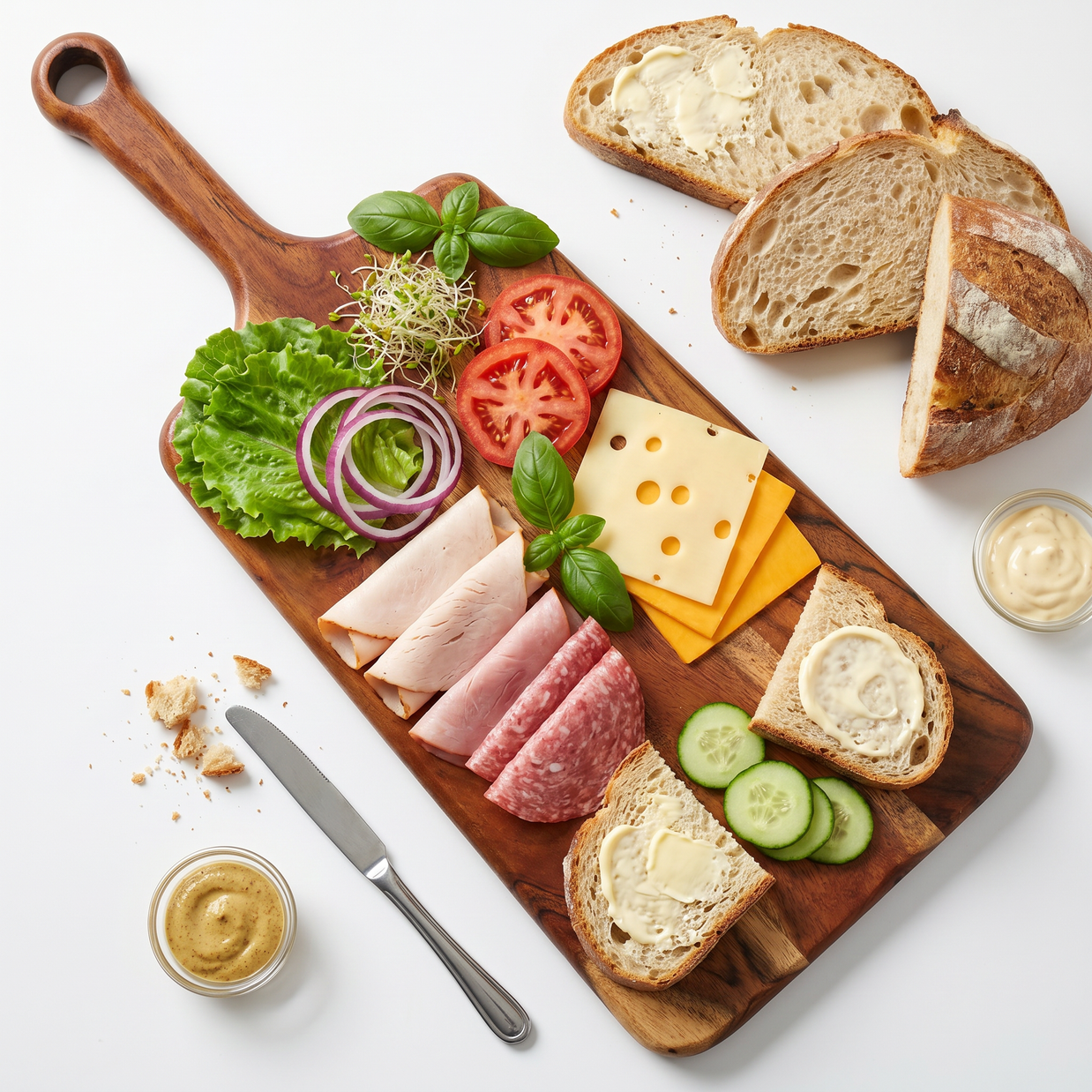 Long Handle Wooden Serving Board
