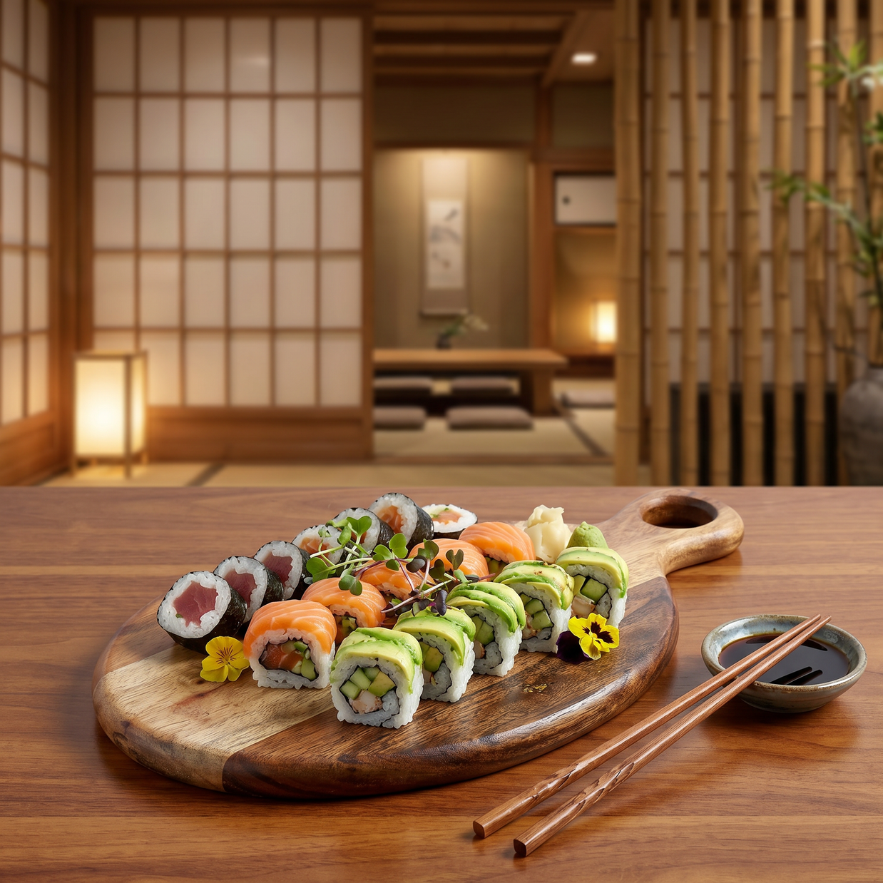 Round Wooden Serving Board