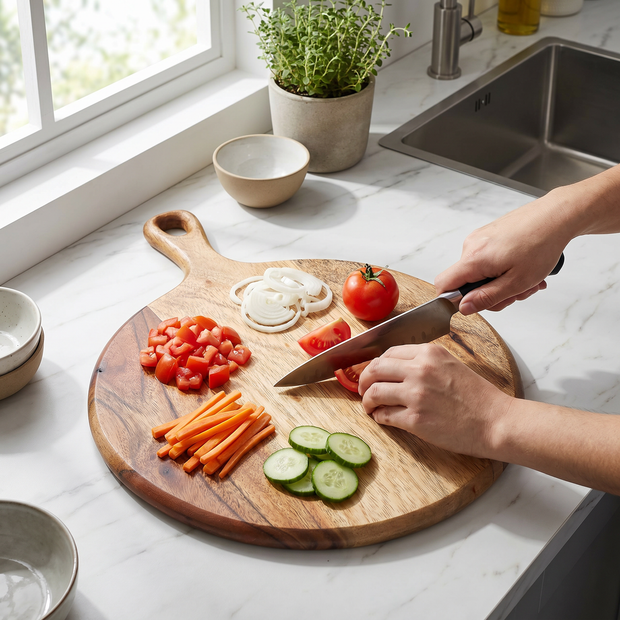Round Harmony Wooden Serving Board