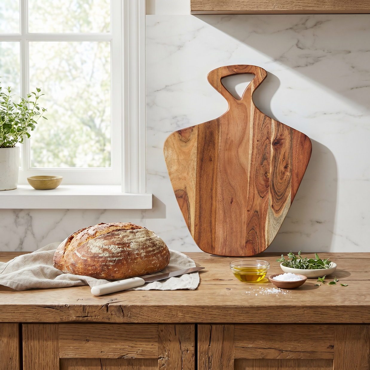 Crown Handle Charcuterie Board