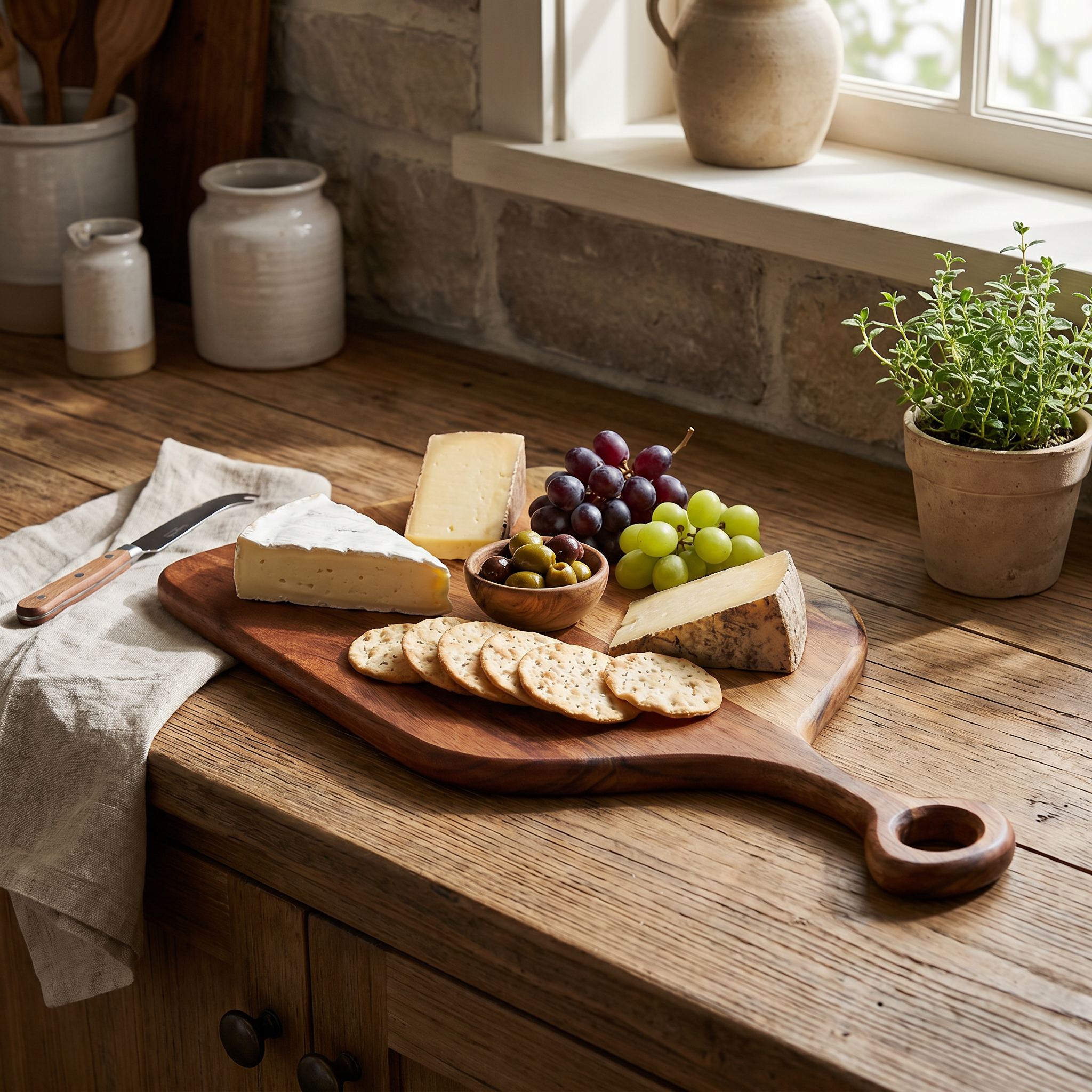 Ring Handle Wooden Chopping Board