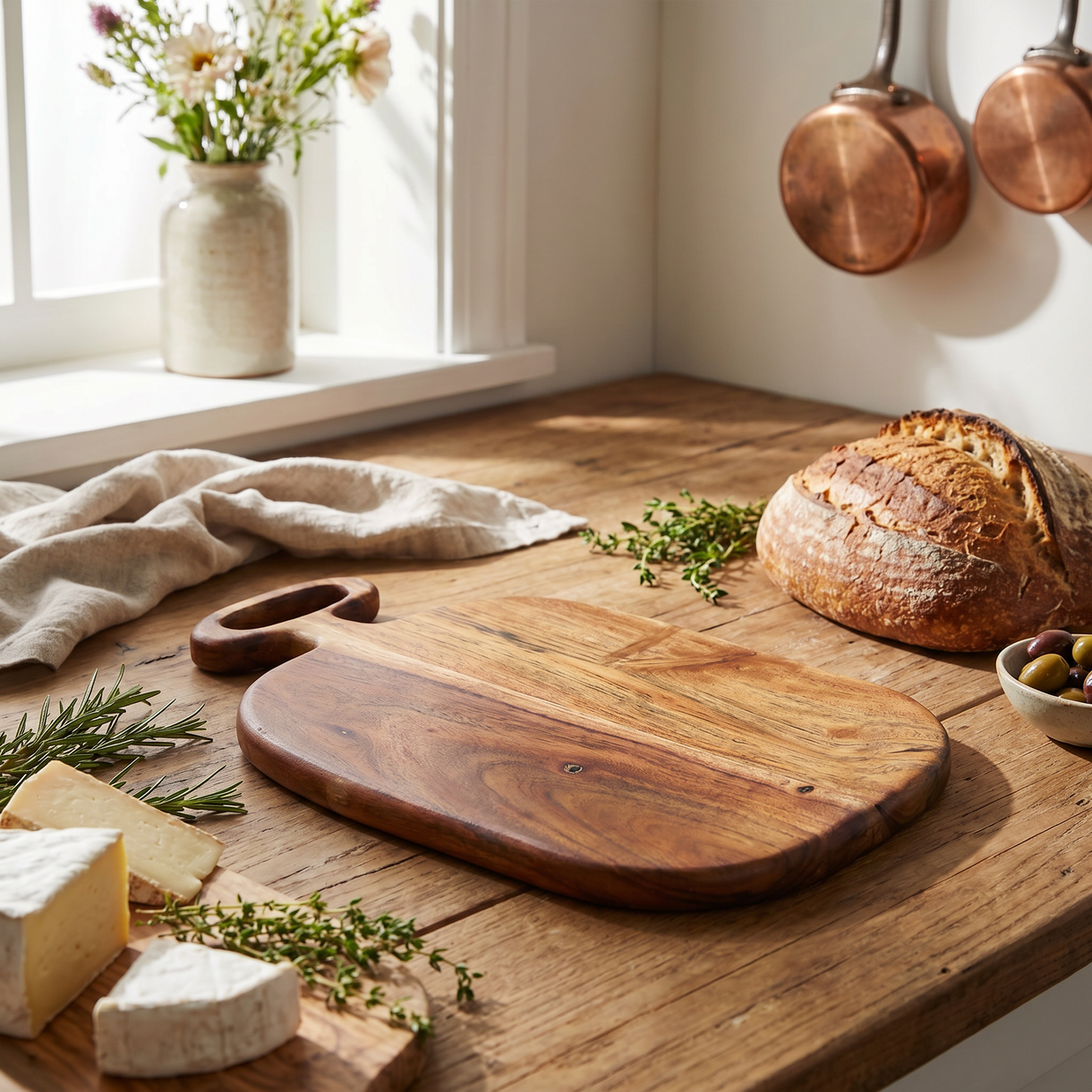 Wooden Cutting Board with Handle