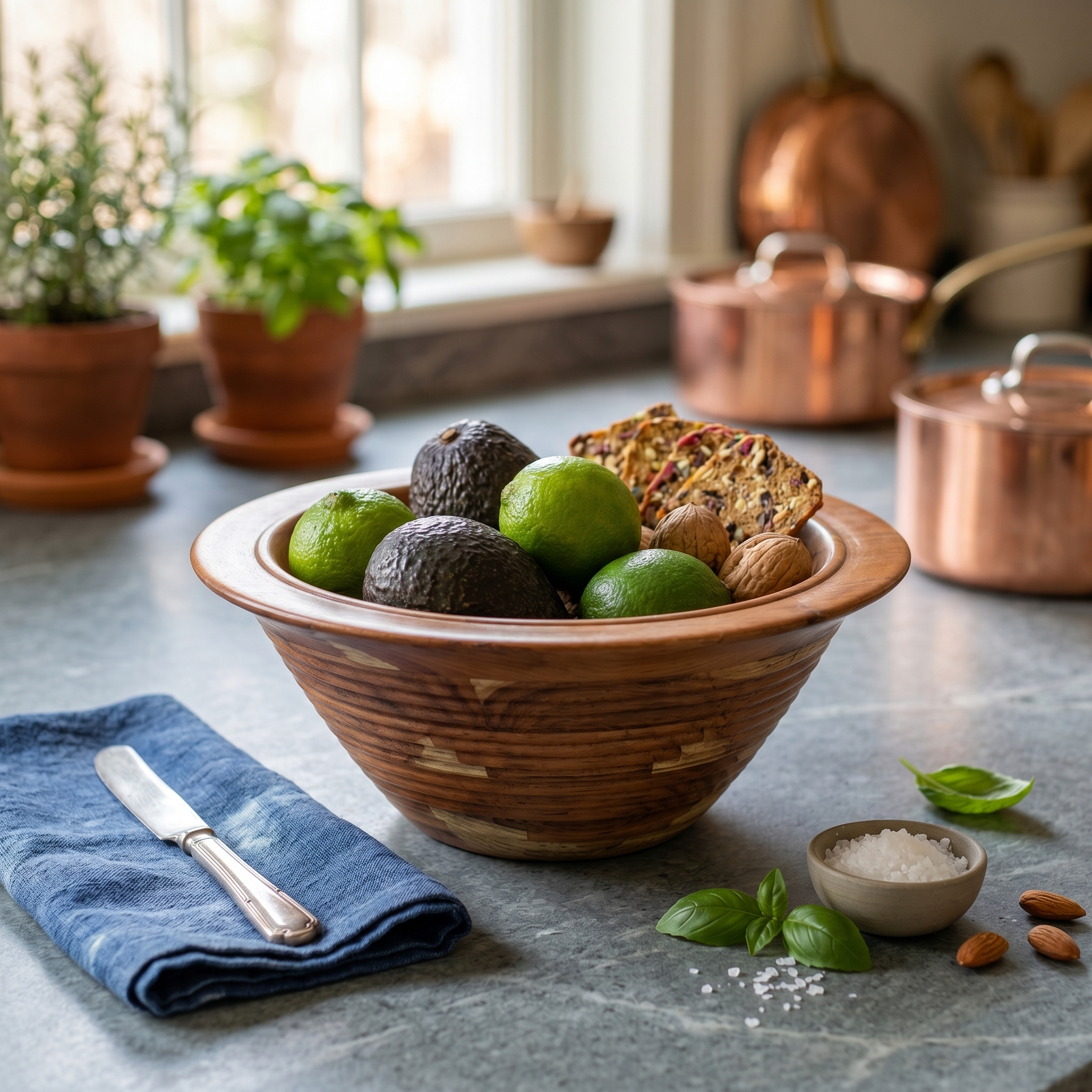 Imperial Grain Wooden Serving Bowl