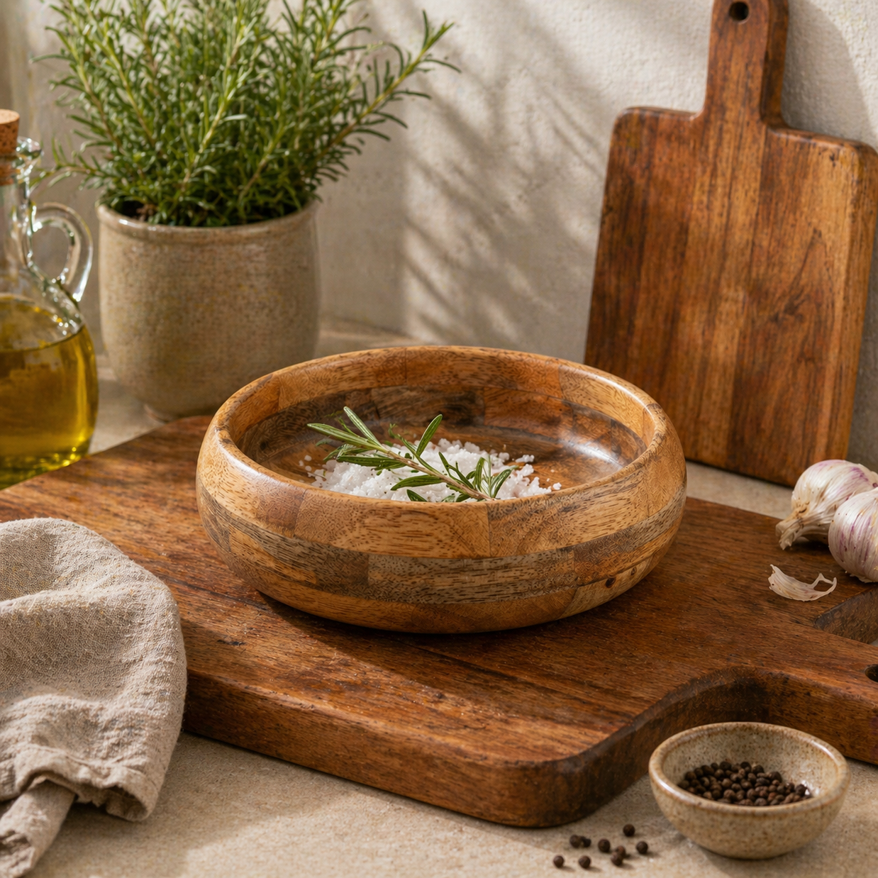 Urban Nest Wooden Serving Bowl