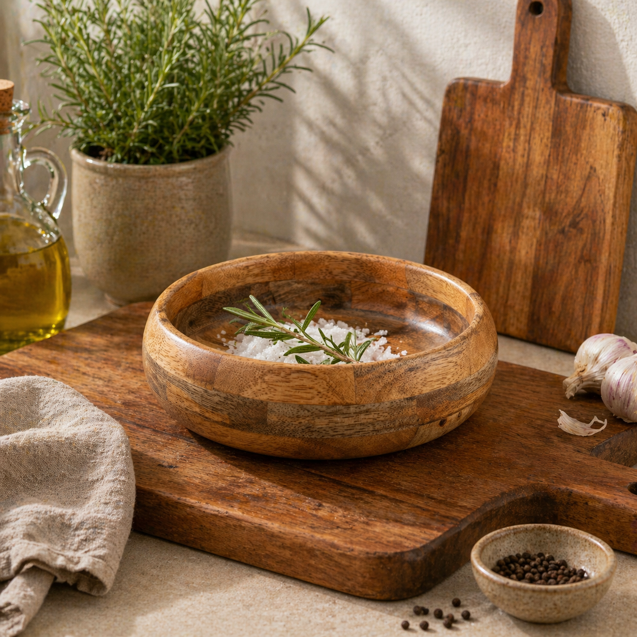 Urban Nest Wooden Serving Bowl