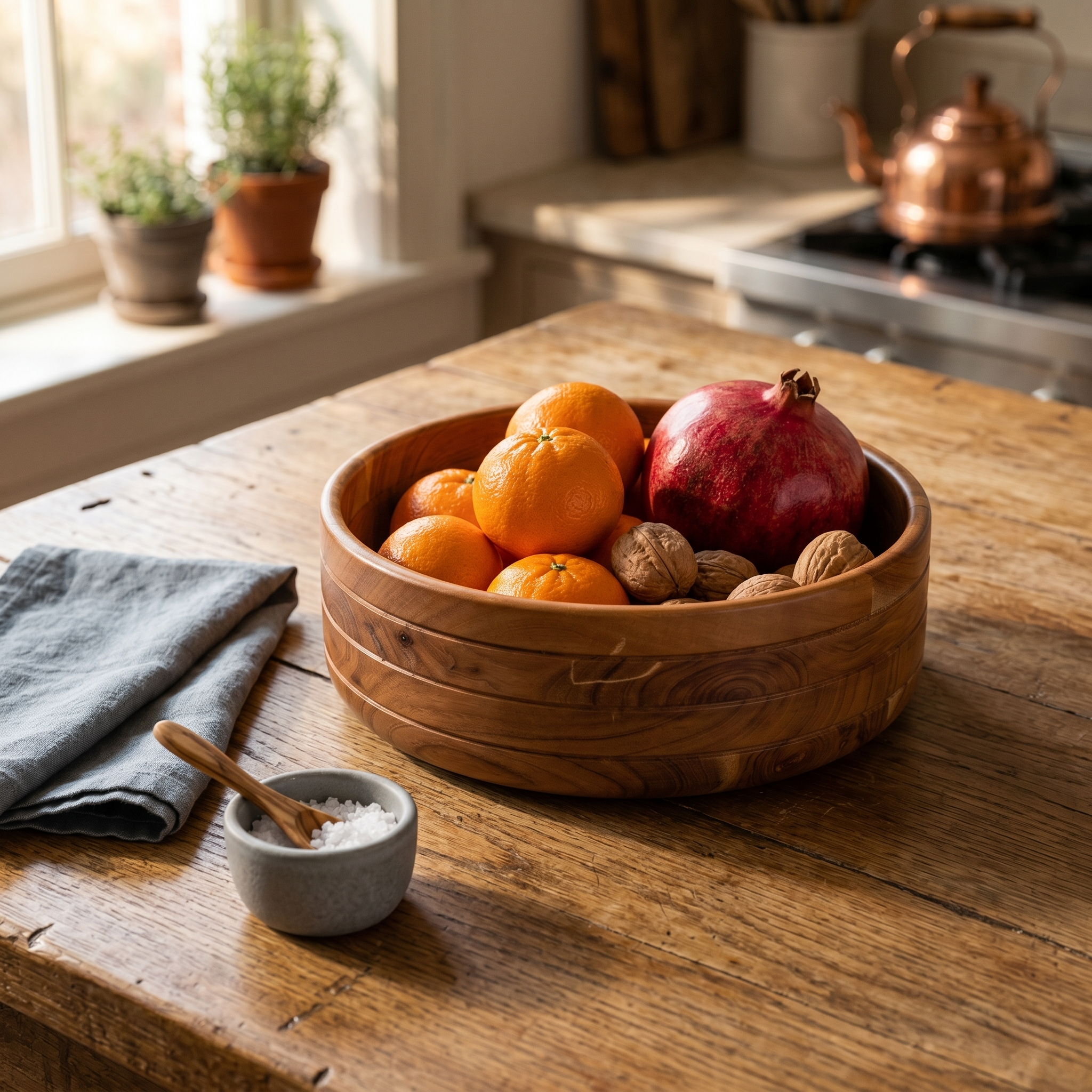 TimberAura Deep Serving Bowl
