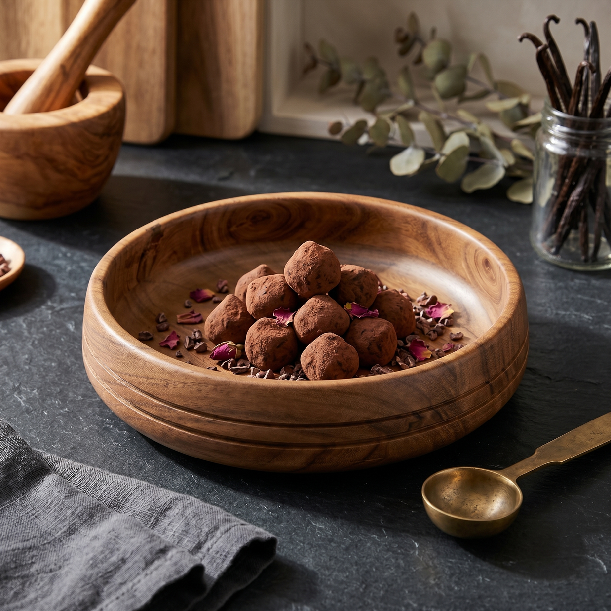 RoyalNest Wooden Serving Bowl