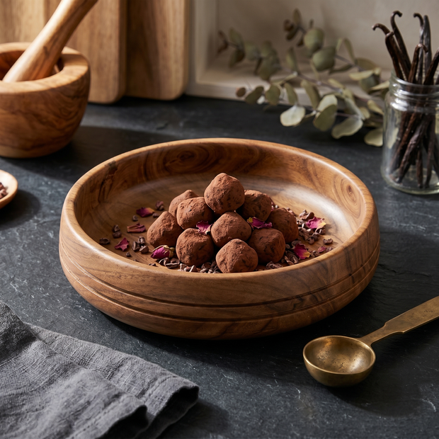 RoyalNest Wooden Serving Bowl