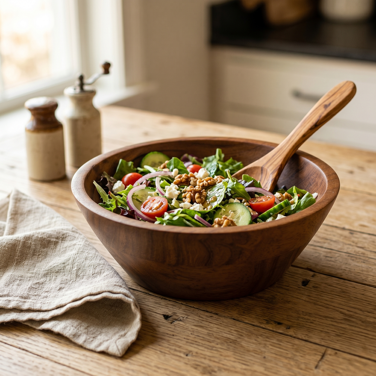 WoodElegance Kitchen Serving Bowl