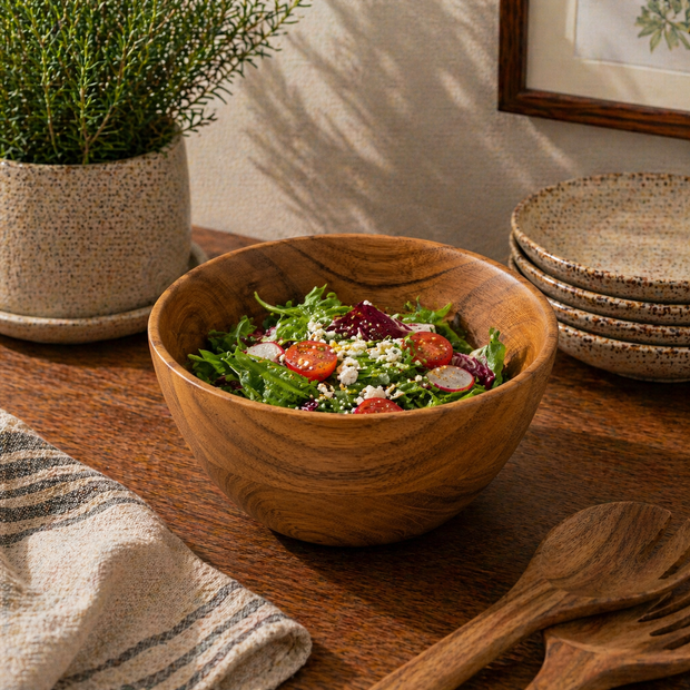EarthTone Handcarved Serving Bowl