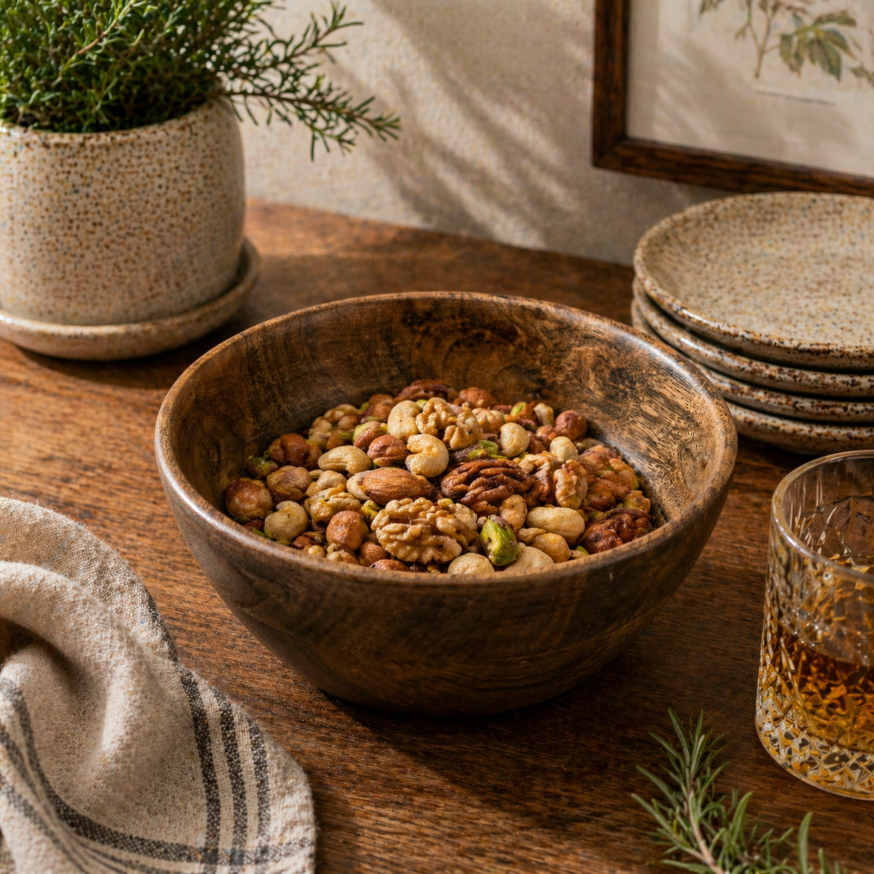 WoodlandElegance Fruit Bowl