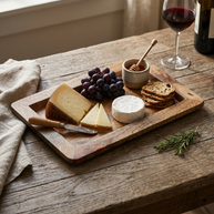 RusticEdge Wooden Serving Tray