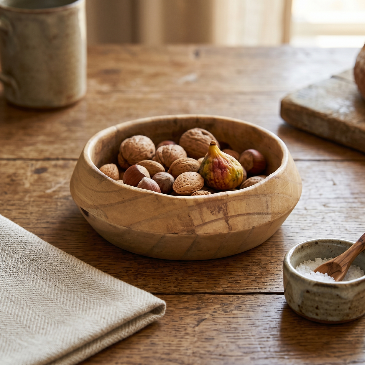 TerraGrain Wooden Serving Bowl
