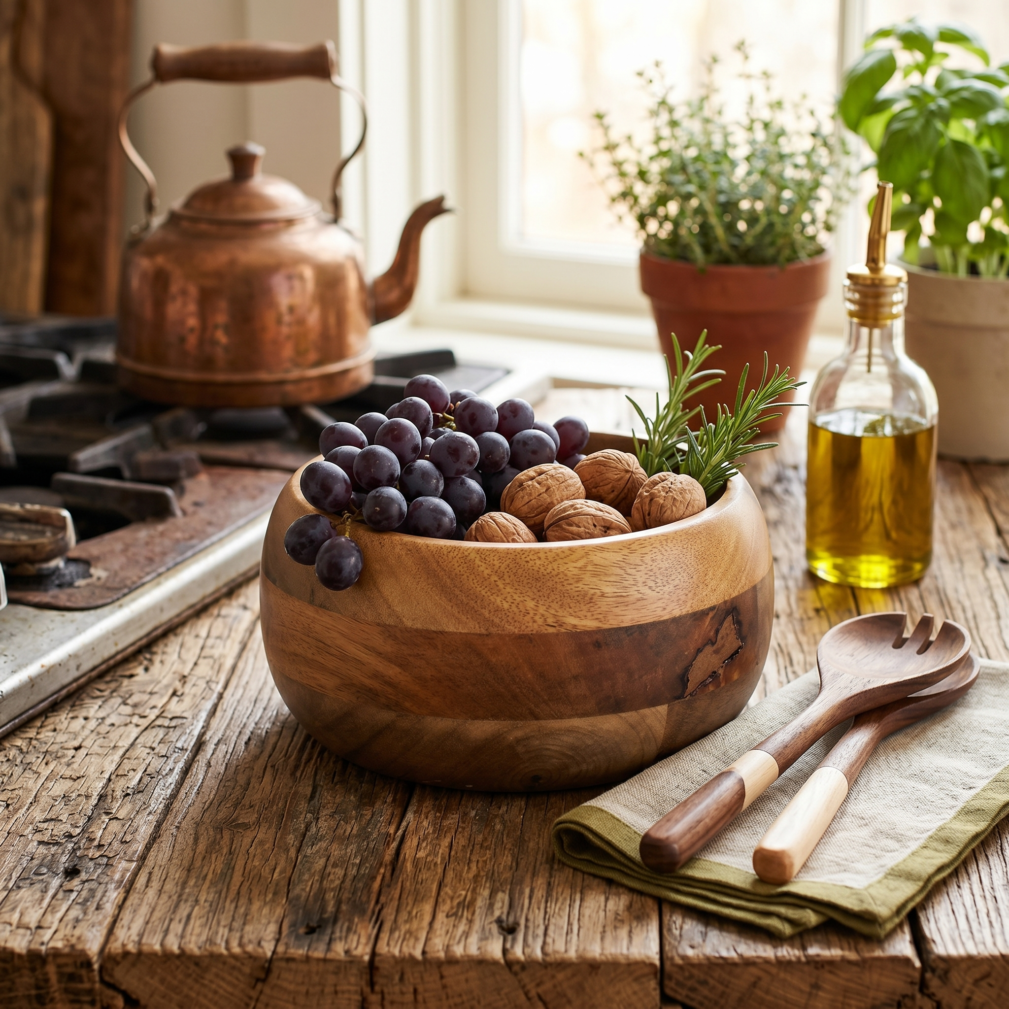 RusticFusion Wooden Bowl
