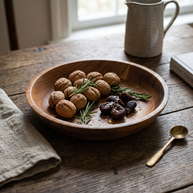 RusticWood Shallow Serving Bowl