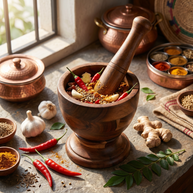 Handcrafted Wooden Mortar and Pestle Set