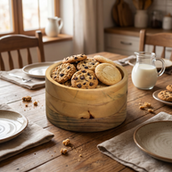 Natural Wood Utility Storage Bowl