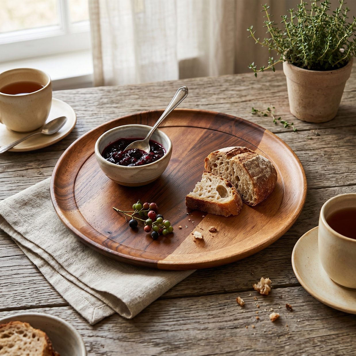 Artisan Wooden Dinner Plate