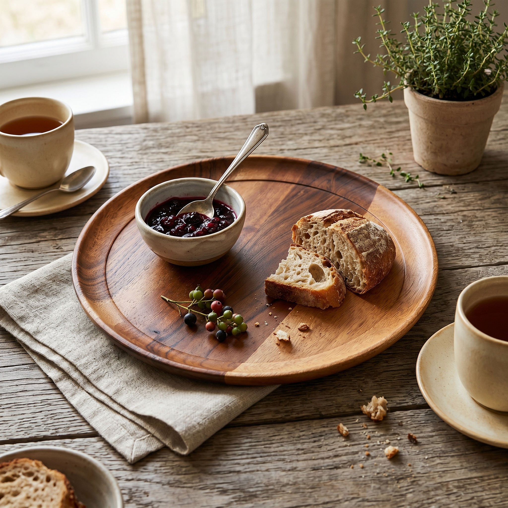 Artisan Wooden Dinner Plate