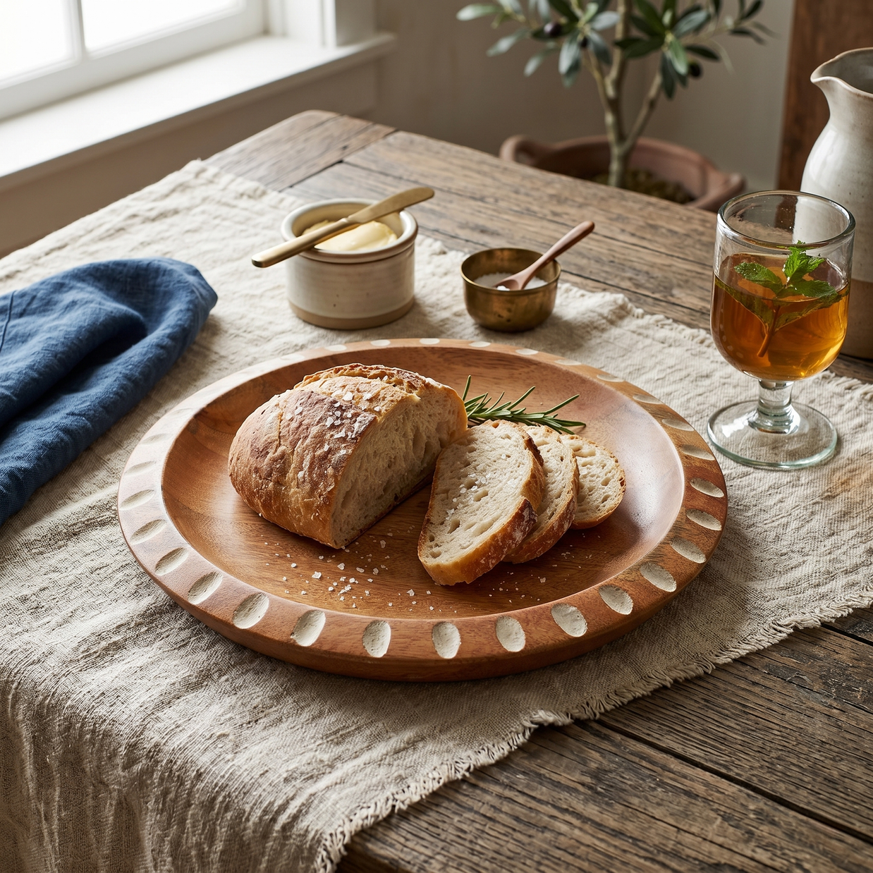 Handcrafted Decorative Wooden Serving Plate