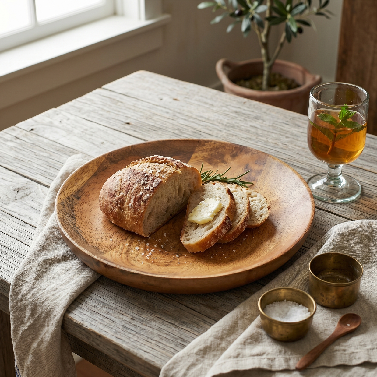 Handmade Acacia Dip Bowl