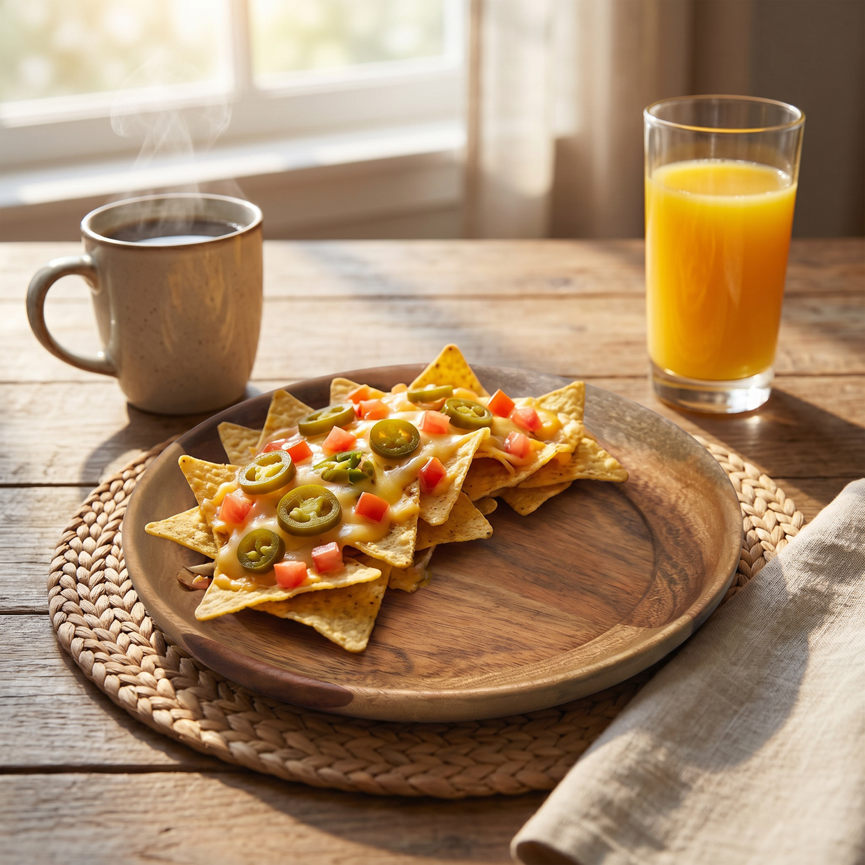 Premium Round Wooden Serving Tray