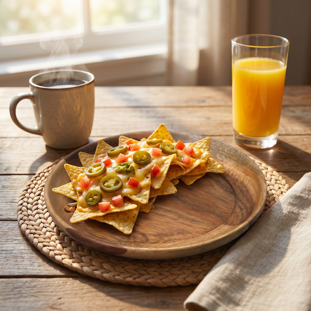 Premium Round Wooden Serving Tray