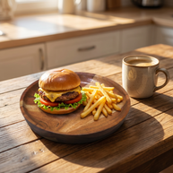 Dual Tone Wooden Serving Bowl