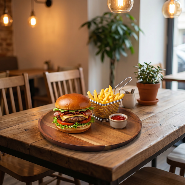 Traditional Wooden Dining Plate