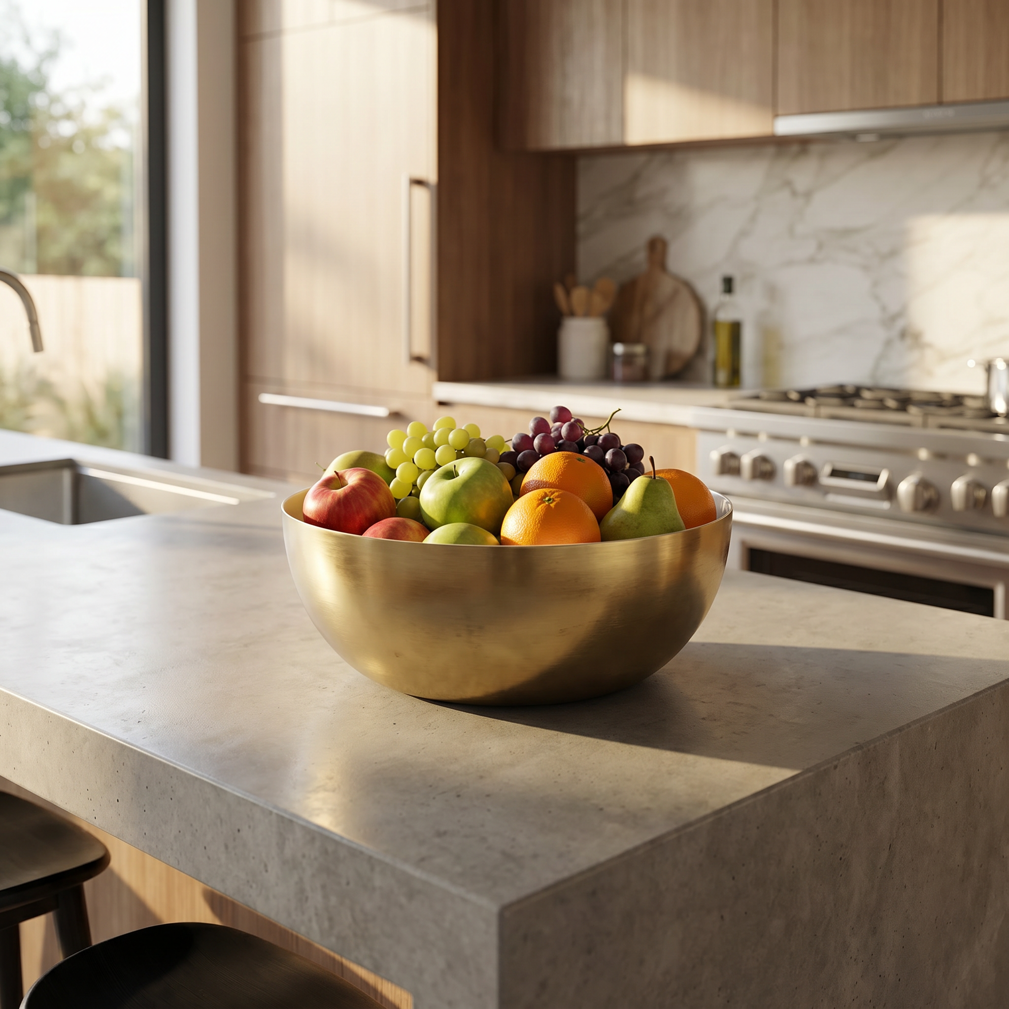 Modern Metal Serving Bowl