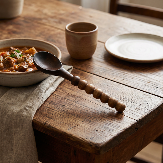 Decorative Wooden Dessert Spoon
