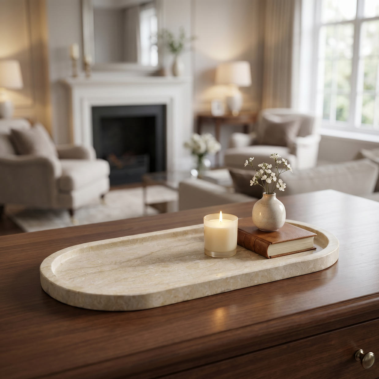 Minimalist Marble Serving Tray
