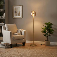 Amber Halo Floor Lamp