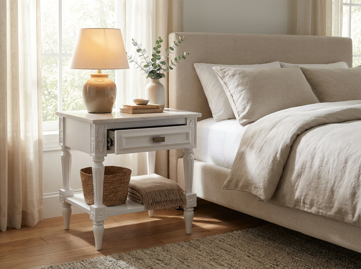 Prestige White Nightstand