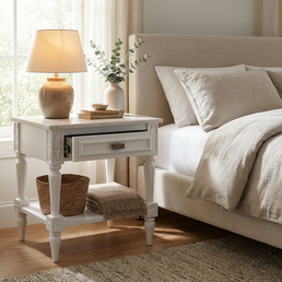 Prestige White Nightstand
