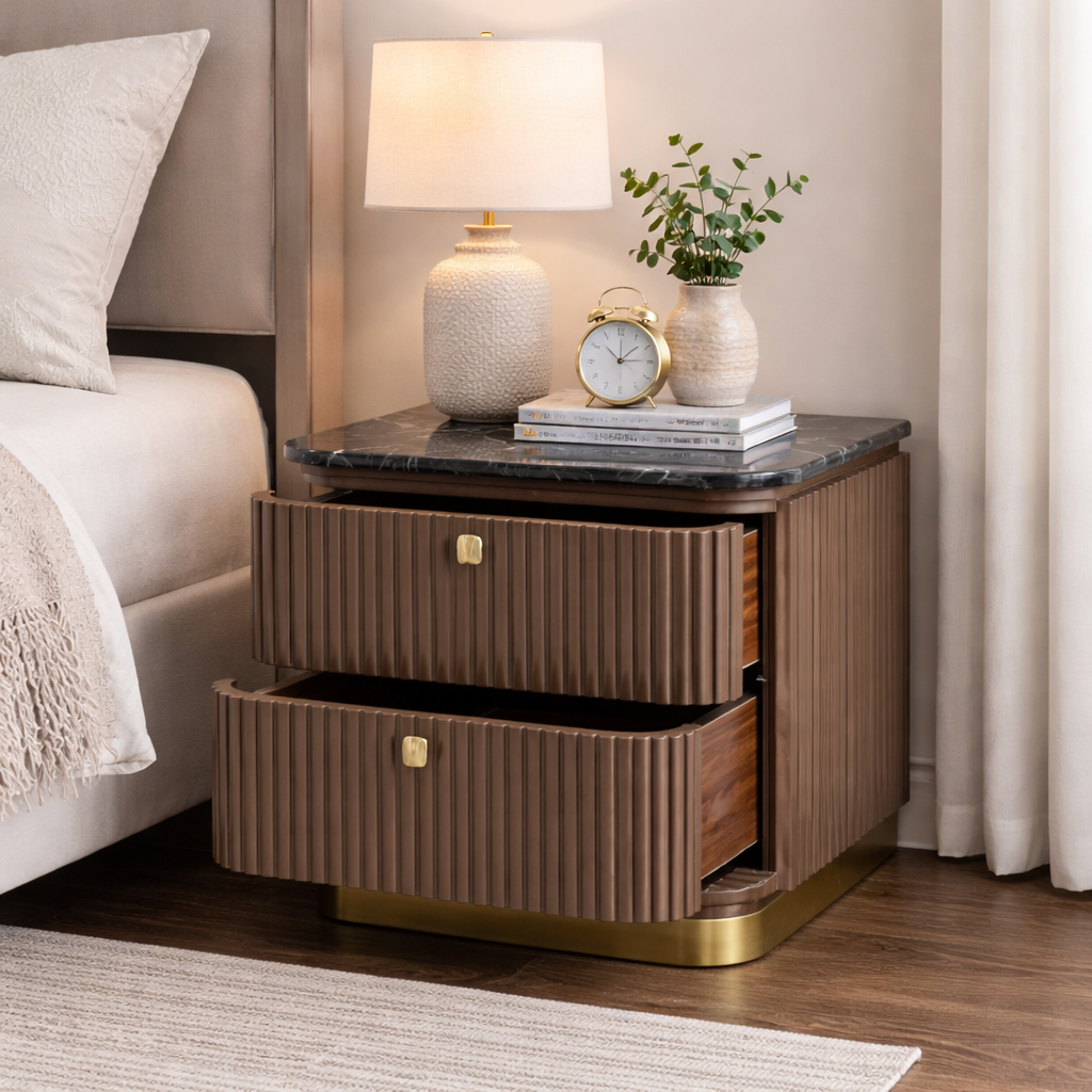 Lusso Gold Base Nightstand