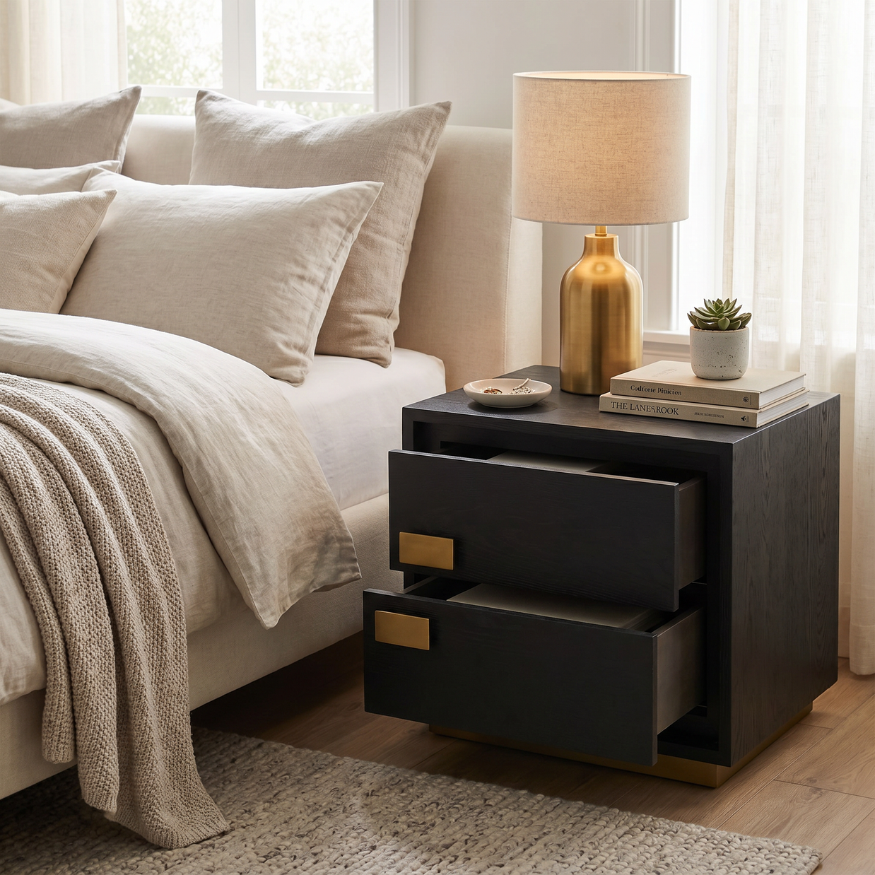Noir Bedside Table