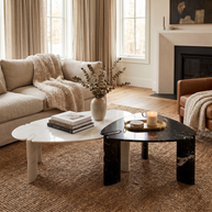 Orbita Duo Marble Coffee Table Set