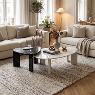 Orbita Duo Marble Coffee Table Set