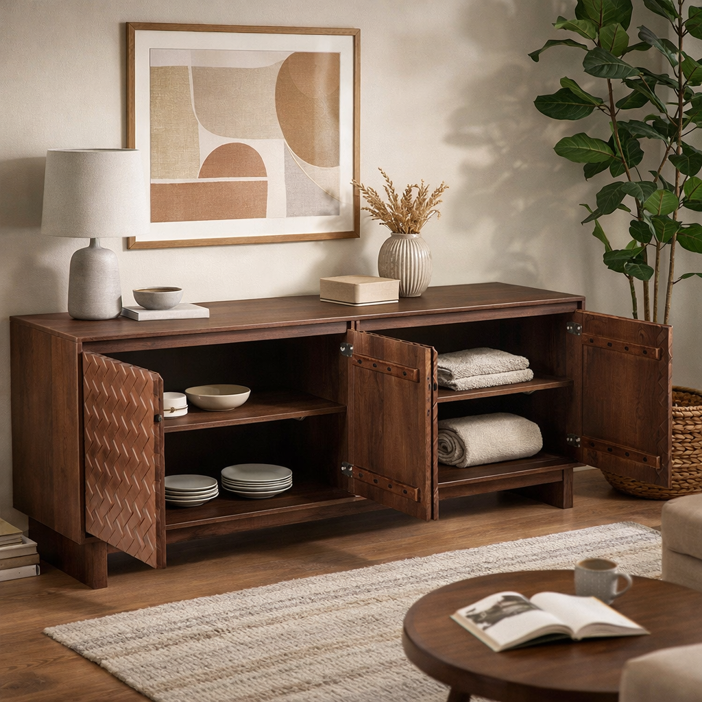 Rustic Weave Sideboard